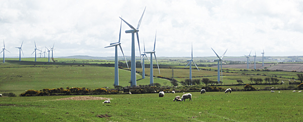 wind turbines onAnglesey